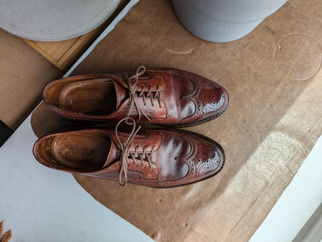 Florsheim Longwings UK9.5 Full Wingtip Brogues