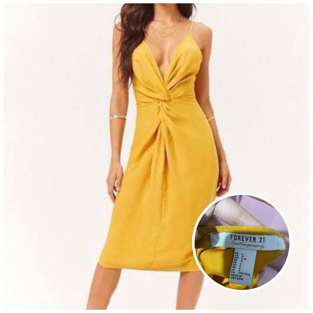 Forever 21 mustard dress sales