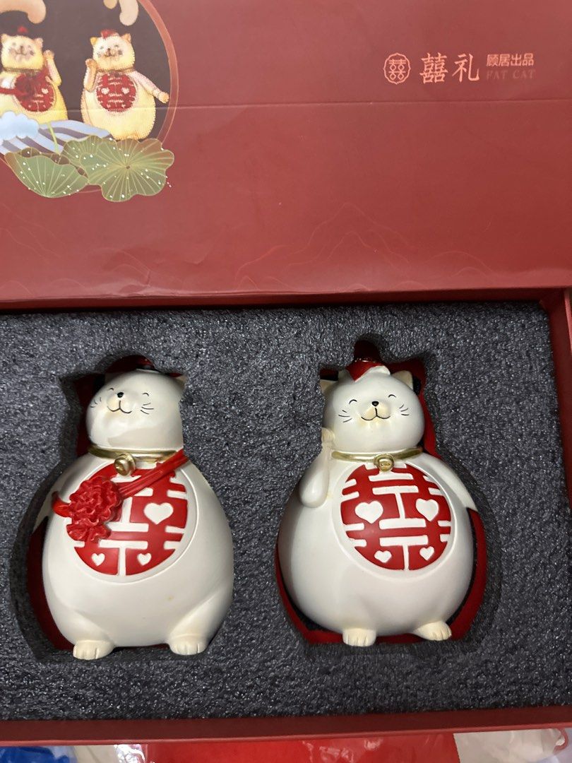 Fortune Cat Wedding Ornament w