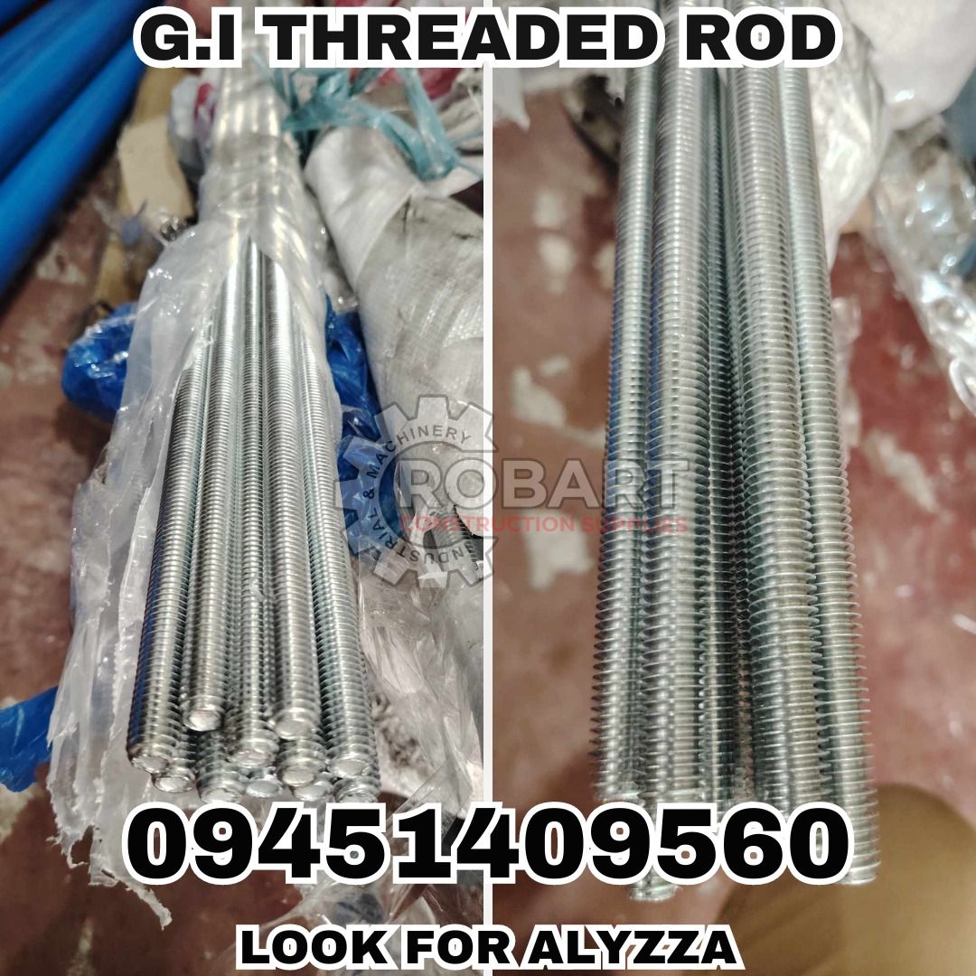 GI THREADED ROD (Category: Construction Tools & Equipment) located in Manila. Submitted by sangueraly59659 (Listing ID 1329166159, Image 1). Description: GI Threaded Rod Size: 1/2" x 3m Office Address: 1405 Yuseco St. Sta Cruz Manila SEND US MESSAGE FOR INQUIRIES ‼️ ‼️ Glbe: 0945-140-9560 TM: 0945-140-9560 Vibr: 0945-140-9560 Landlne: 7746-6248 / 7002 ๑۞๑ 𝐋𝐎𝐎𝐊 𝐅𝐎𝐑 𝐀𝐋𝐘𝐙𝐙𝐀 ๑۞๑ *๑۞๑ 𝐋𝐎𝐎𝐊 𝐅𝐎𝐑 𝐀𝐋𝐘𝐙𝐙𝐀 ๑۞๑ *๑۞๑ 𝐋𝐎𝐎𝐊 𝐅𝐎𝐑 