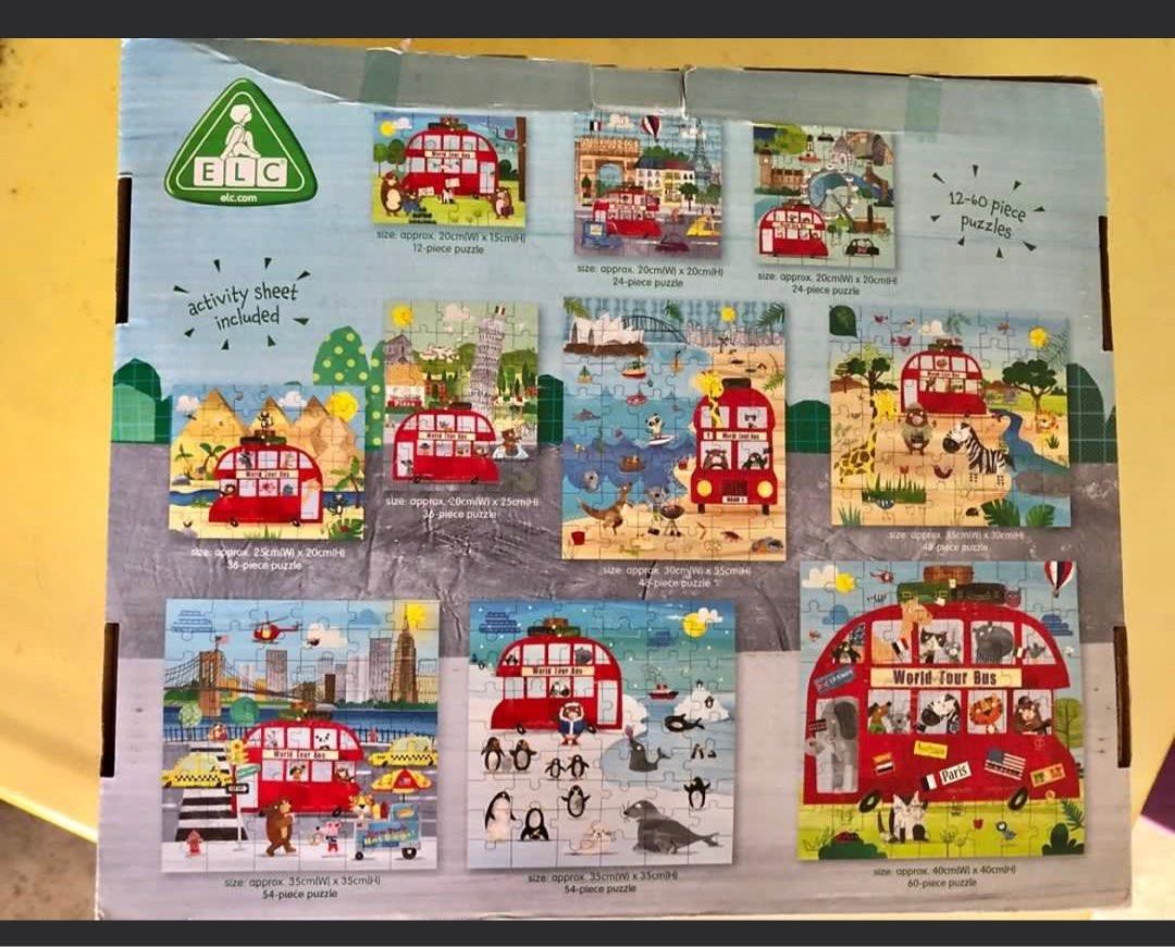 Good condition ELC Mothercare puzzle toddler world, Hobbies Toys
