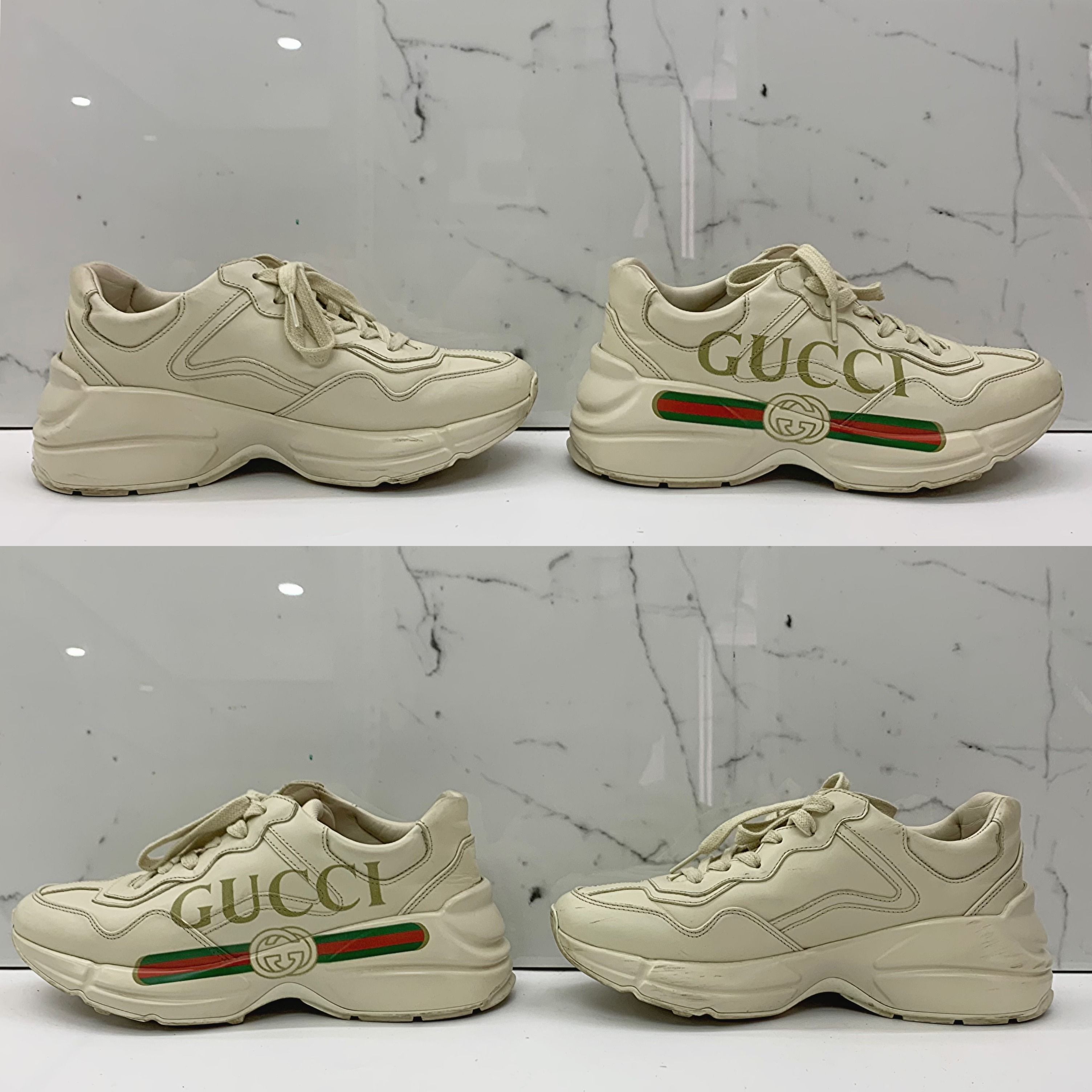 GUCCI 528892 BEIGE SNEAKERS RHYTON SIZE 36.5 247050350 YT Luxury Sneakers Footwear on Carousell