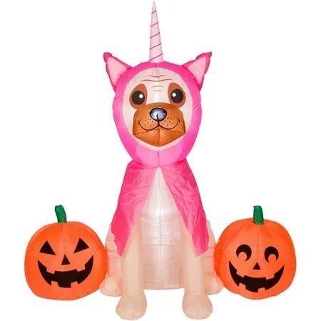 Halloween Inflatable Decoration - Pugicorn with Pumpkins (Category: Everything Else Others) located in Taytay. Submitted by everythingonline888 (Listing ID 1329198701, Image 2). Description: Pugicorn with Pumpkins Halloween Decor •5 ft. Wide •Airblown Inflatable •Self inflates in seconds •Easy set up Pick-up location: Taytay near NCBA Deliver: via Lalamove Mop: Gcash, BPI, BDO.