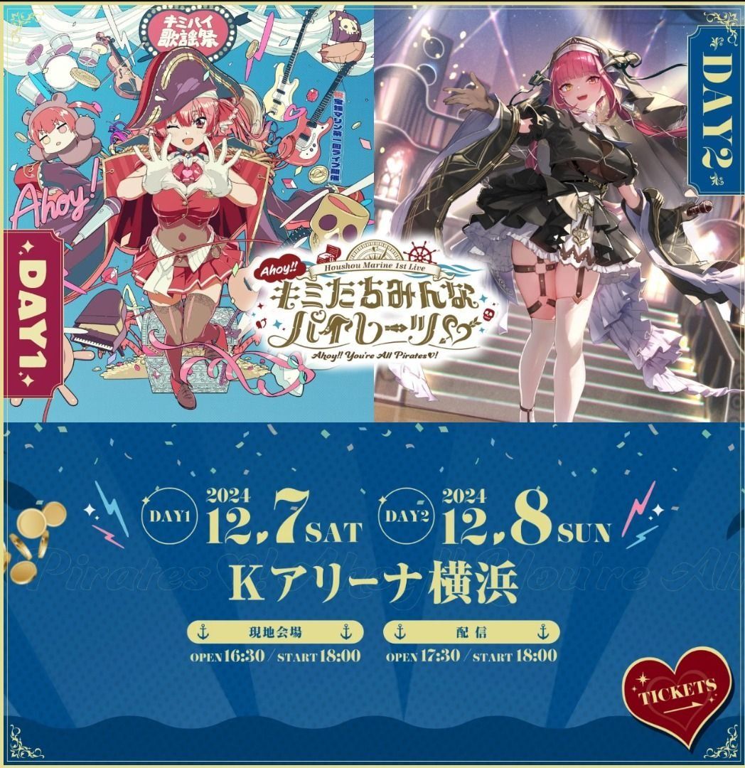 チケットホルダー付き宝鐘マリン1stライブ「Ahoy!! キミたちみんな 