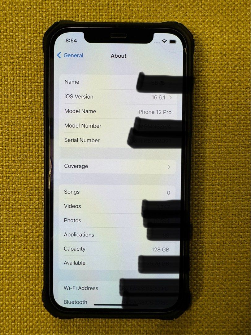 iPhone 12 Pro, Pacific Blue, 128GB + 5 Cases + 1 Pop Socket (Category: iPhone 12 Series) located in Mandaluyong City. Submitted by marshy (Listing ID 1329134499, Image 3). Description: Comes with box and pin.