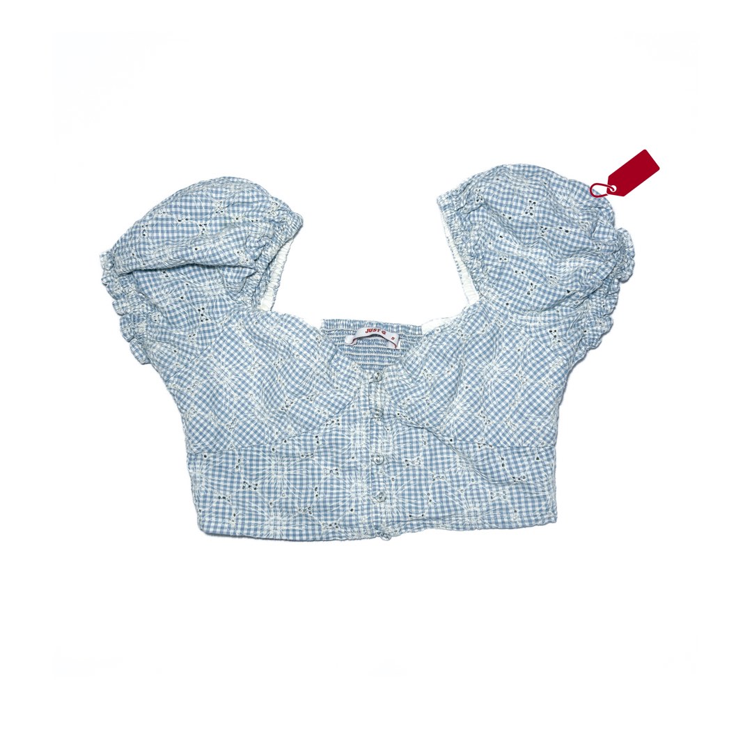 Linden Top - Blue Gingham