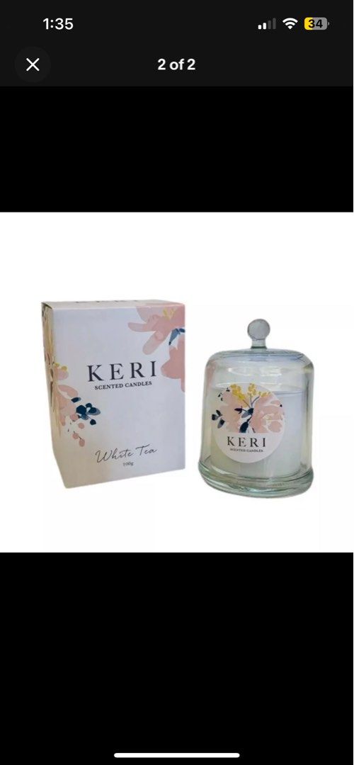 Keri Carnival glass cloche candles (Category: Home Decor) located in Sydney. Submitted by bellarosa92 (Listing ID 1329260999, Image 1). Description: Brand new Keri Carnival glass cloche candle Scent: White Tea (EUROScent) Burn time: 15 hours RRP: $29.95 x2 available - $10 ea or take both for $15 Candle comes displayed in decorative glass dome Pick up available in Penshurst. Happy for either a public meet up or can deliver locally to 2222, 2223, 2