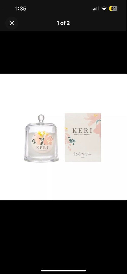 Keri Carnival glass cloche candles (Category: Home Decor) located in Sydney. Submitted by bellarosa92 (Listing ID 1329260999, Image 2). Description: Brand new Keri Carnival glass cloche candle Scent: White Tea (EUROScent) Burn time: 15 hours RRP: $29.95 x2 available - $10 ea or take both for $15 Candle comes displayed in decorative glass dome Pick up available in Penshurst. Happy for either a public meet up or can deliver locally to 2222, 2223, 2
