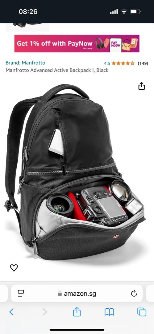 Manfrotto Advanced Camera and Laptop Backpack Active I Men s Fashion Bags Backpacks on Carousell