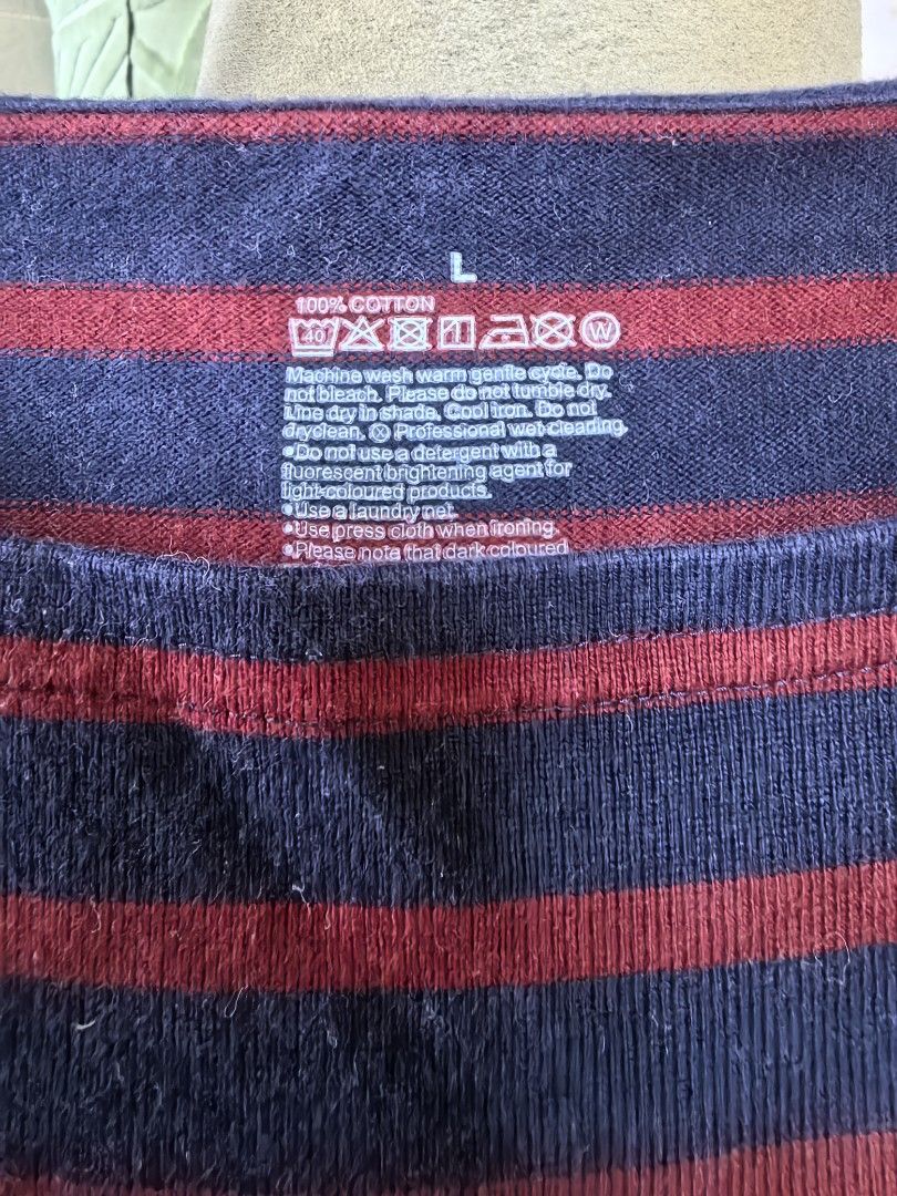 Muji cotton dress (Category: Dresses) located in Las Pinas. Submitted by otabe1182 (Listing ID 1329118586, Image 3). Description: Size L Color navy blue/maroon Decluttering.