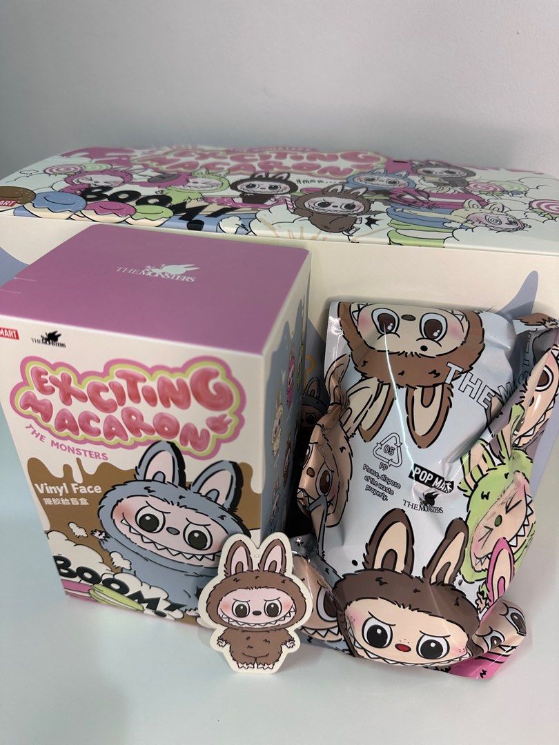 POP MART Labubu Exciting macaron (toffee), Hobbies & Toys
