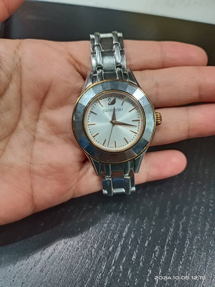Preloved SWAROVSKI Alegria Ladies Watch Silver Rose Gold 5261664 Swiss Made