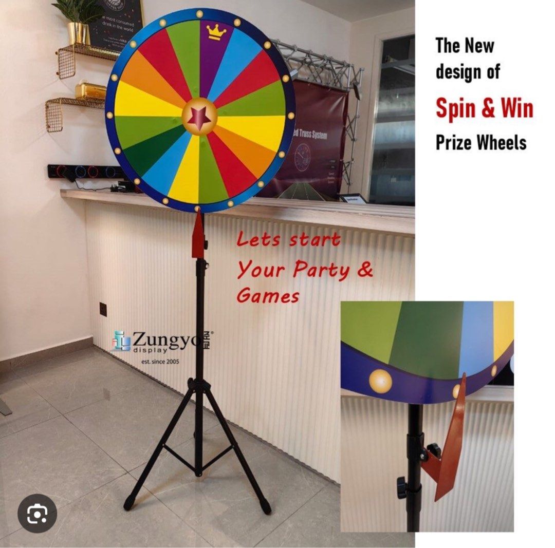 Spin wheel lucky draw for rental, Hobbies & Toys, Toys & Games on Carousell
