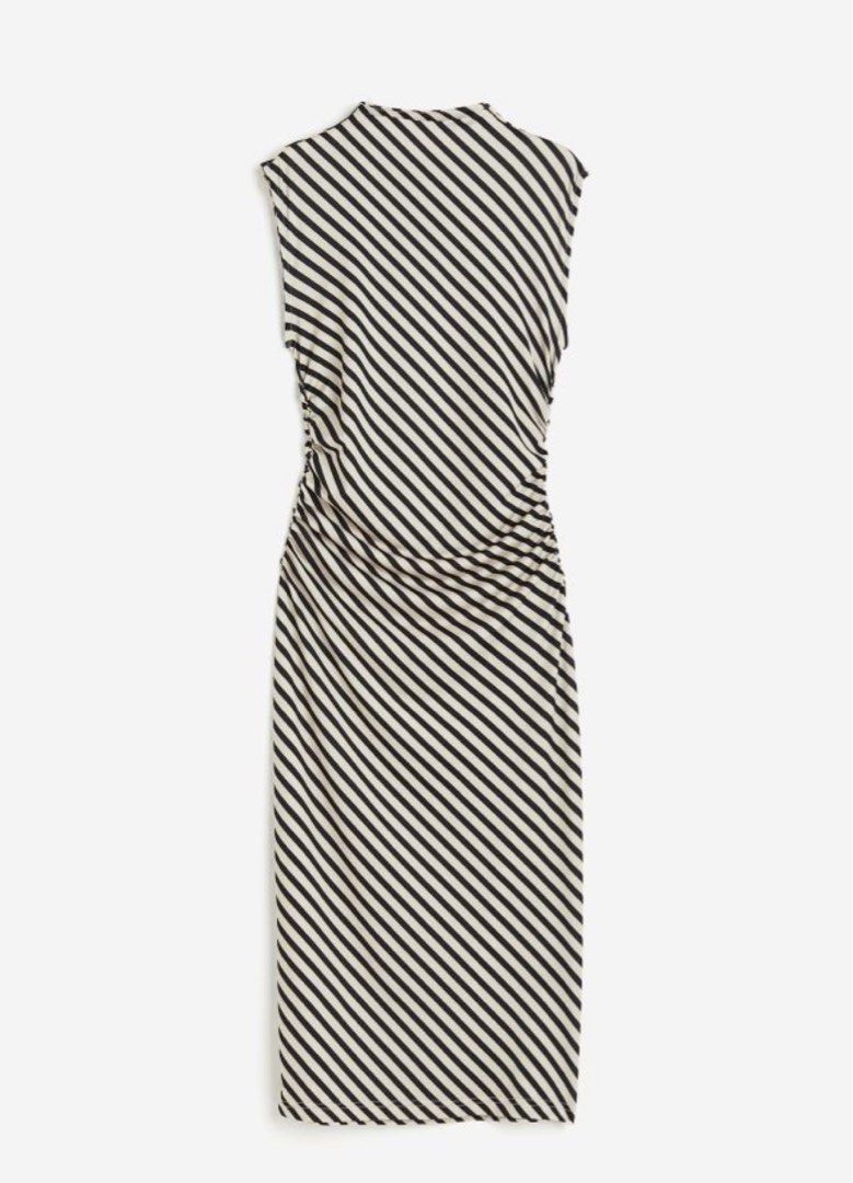 H&M Striped Draped Bodycon Dress, Women's Fashion, Dresses & Sets, Dresses  on Carousell