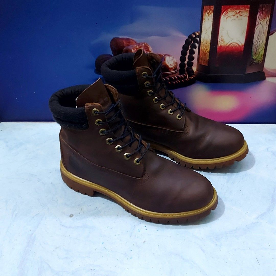 Sepatu Boots Timberland A1QZJ Doubel Collar Leather Size 44