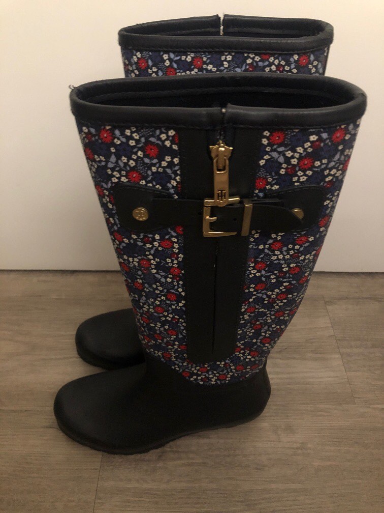 Tommy Hilfiger Mela Rain Boots Women s Shoes In Dark Blue Confortable and Classic 100 Genuine Carousell