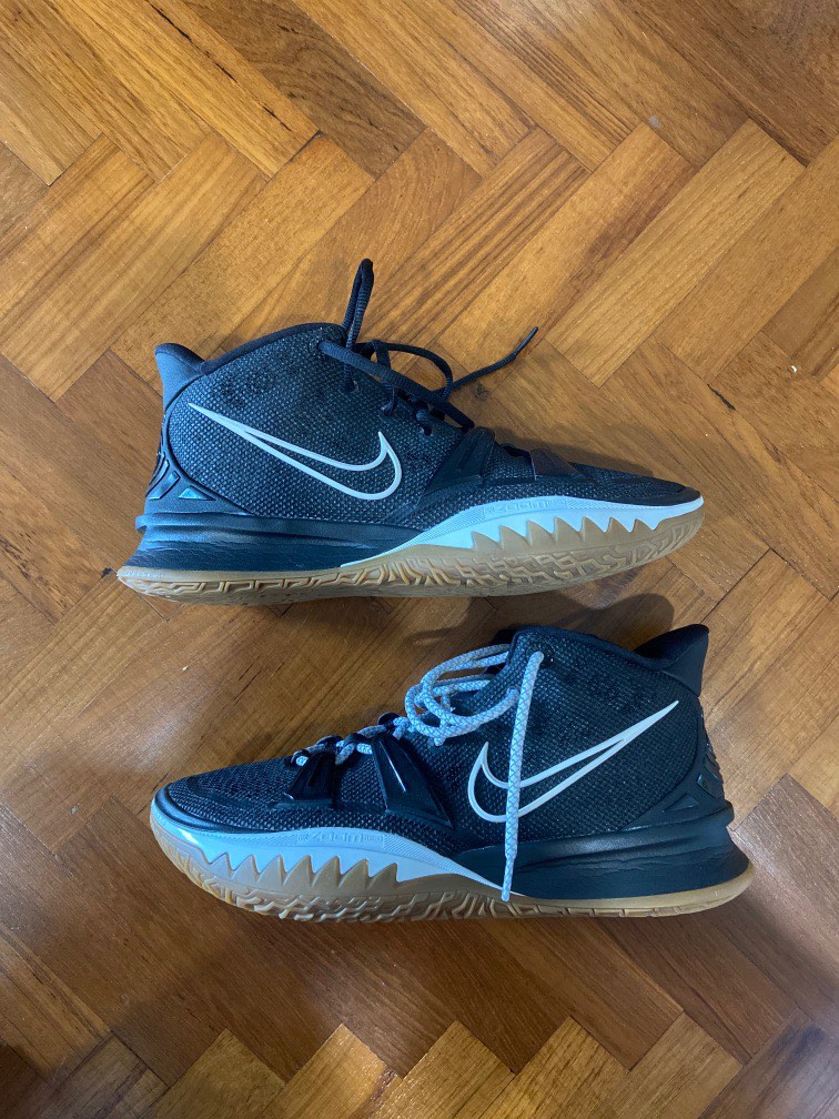 Us10.5 Nike Kyrie 7 black gum ID kobe kd lebron harden wade ae1 ja elite backpack Men s Fashion Footwear Sneakers on Carousell
