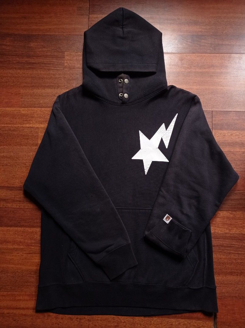 Vintage y2k bape bathing ape hoodie, Fesyen Pria, Pakaian