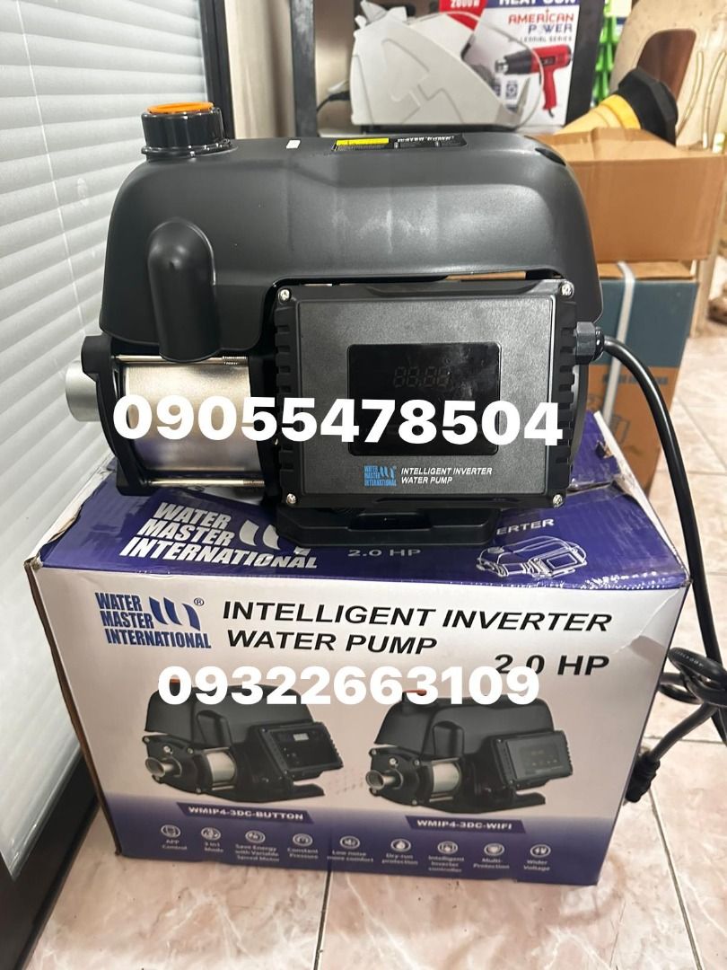 Water master inverter booster pump (Category: Home Improvement Tools & Accessories) located in Quezon City. Submitted by reo_ma (Listing ID 1329183956, Image 1). Description: Water Master Inverter Water Booster Pump 1HP & 2HP .