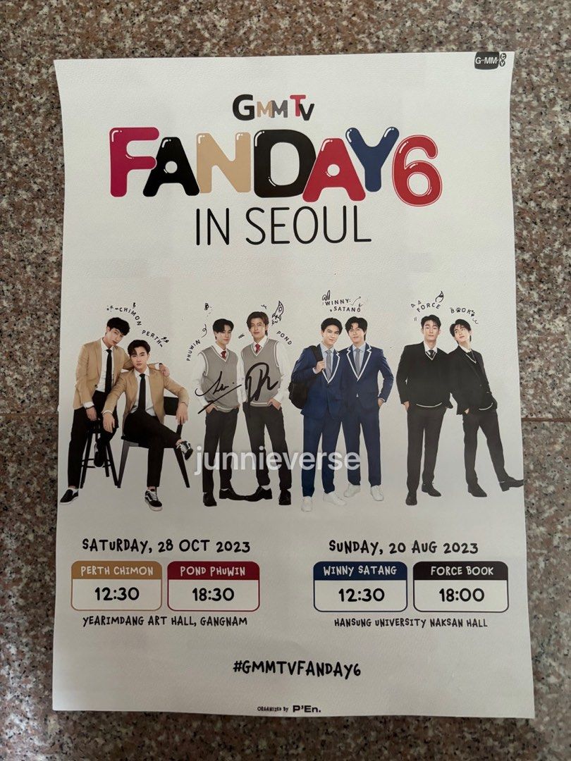 GMM fanday in Seoul pondphuwin 写真集 2026年最新】PONDPHUWIN 写真