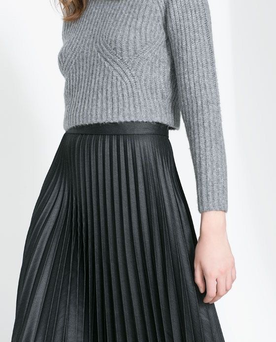 Maxi pleated skirt zara online