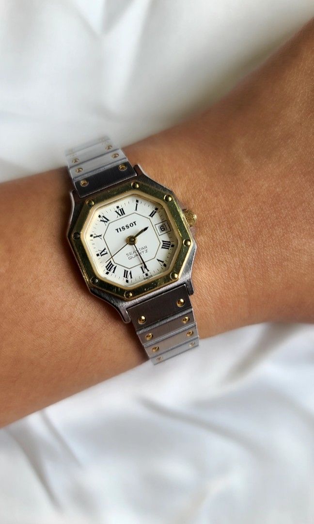 1980s Tissot Seastar Santos Homage Cartier Santos