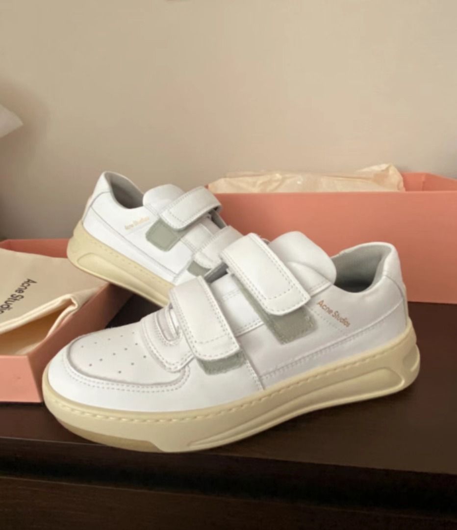 Acne velcro sneakers white outlet