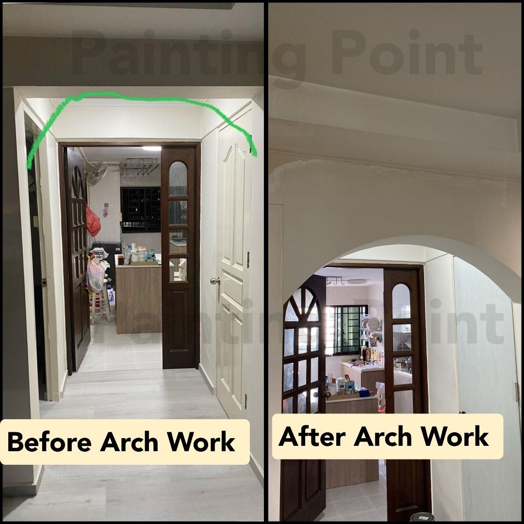 Aircon pipe box up /Ventilation box up /Arch wall making/Toilet pipe