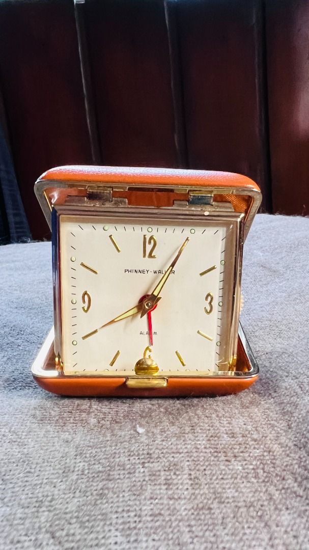 Antique Clock Phinney Walker Travel Alarm Clock (Category: Clocks) located in Quezon City. Submitted by luce_stella (Listing ID 1329435945, Image 3). Description: Nice vintage alarm clock Collector's item Manual piece No batteries or plug in Brown case... travel piece Phinney-Walker Alarm Good working condition .