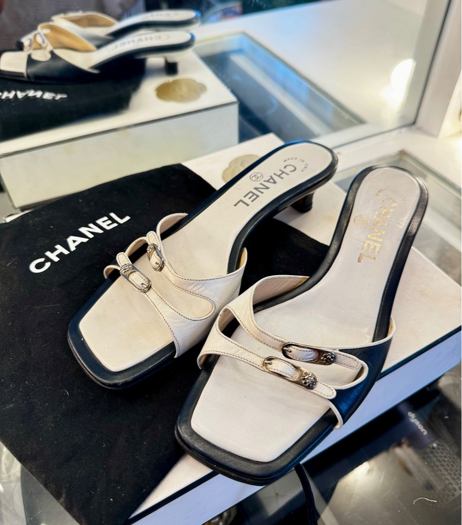 Auth Chanel Vintage Kitten Heels Sandals 35 Women s Fashion auth-chanel-vintage-kitten-heels-sandals-35-women-s-fashion