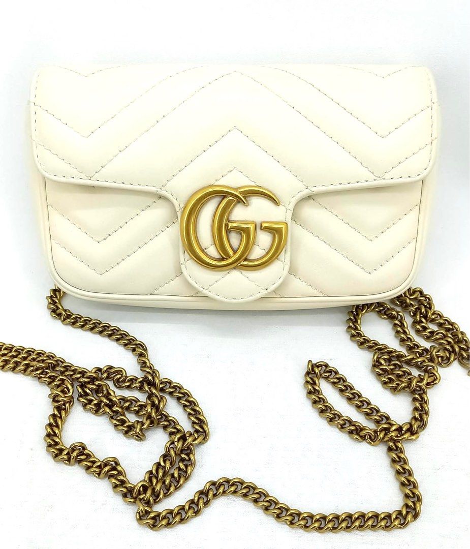 Authentic Bags *Gucci Super mini marmont ivory* Series #476433496334 Year  Size 17×10×5 Include strap PRICE IDR 18jt