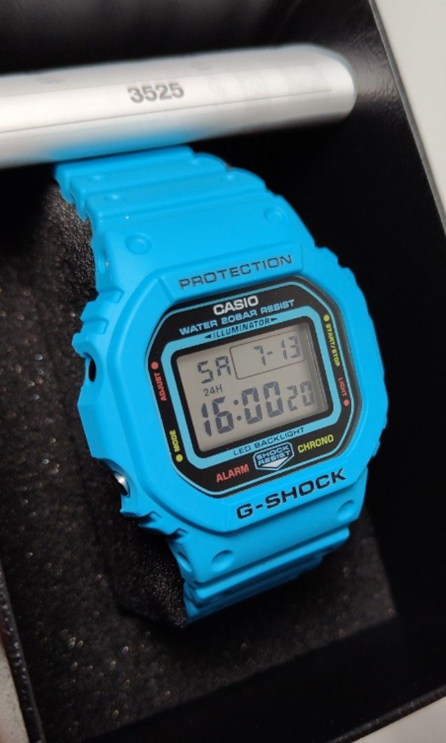Authentic Casio G Shock DW 5600 EP Blue (Category: Men's Watches) located in Manila. Submitted by rossinicalabig (Listing ID 1329324166, Image 1). Description: 5500 Pesos. Brand new. On hand. With box & international warranty. Check, test, pick up at our Photo studio in Sta. Mesa Mla..