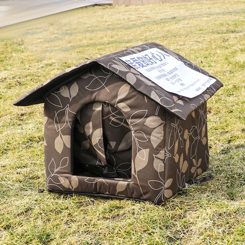 Cat House Waterproof Outdoor Winter Warm Pet Cat Cave Sleeping Beds