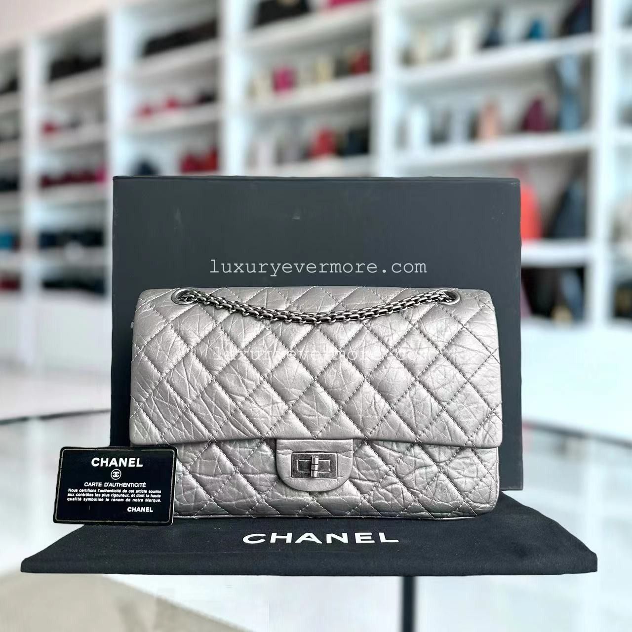 Chanel reissue 226 ruthenium on sale