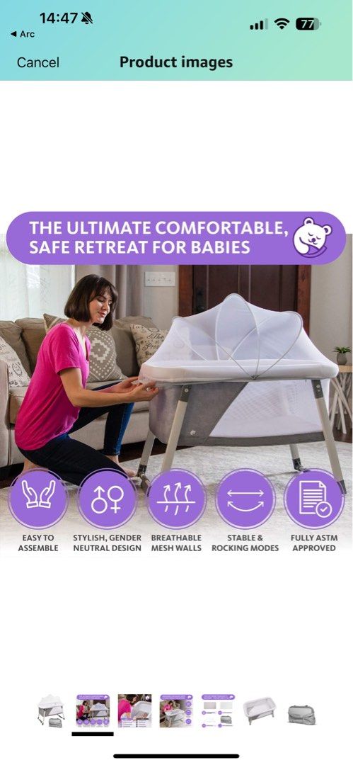 Comfy Bumpy travel bassinet