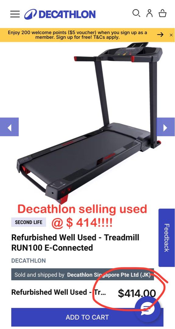 Decathlon folding treadmill hotsell