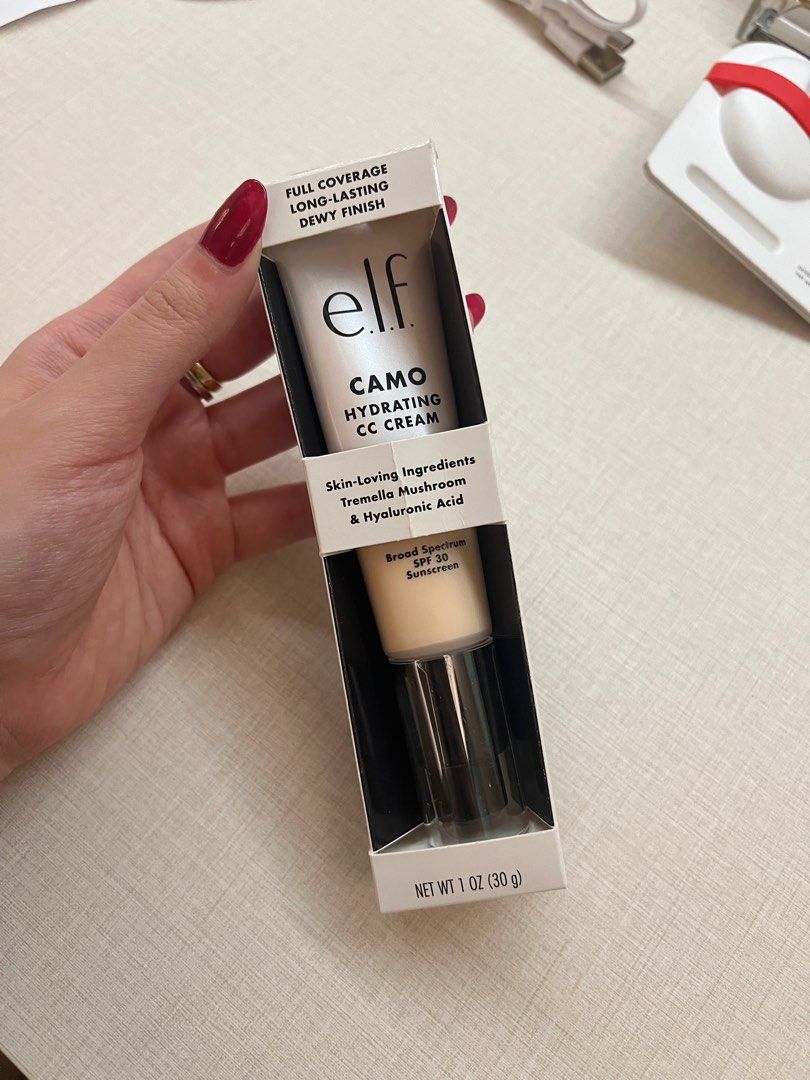 Elf Camo Hydrating CC Cream (Category: Makeup) located in Quezon City. Submitted by envti (Listing ID 1329385907, Image 1). Description: Shade: Fair 120N Just used and pumped out once! Rfs: decluttering my make up. They say this is a good dupe for the IT Cosmetics CC Cream.