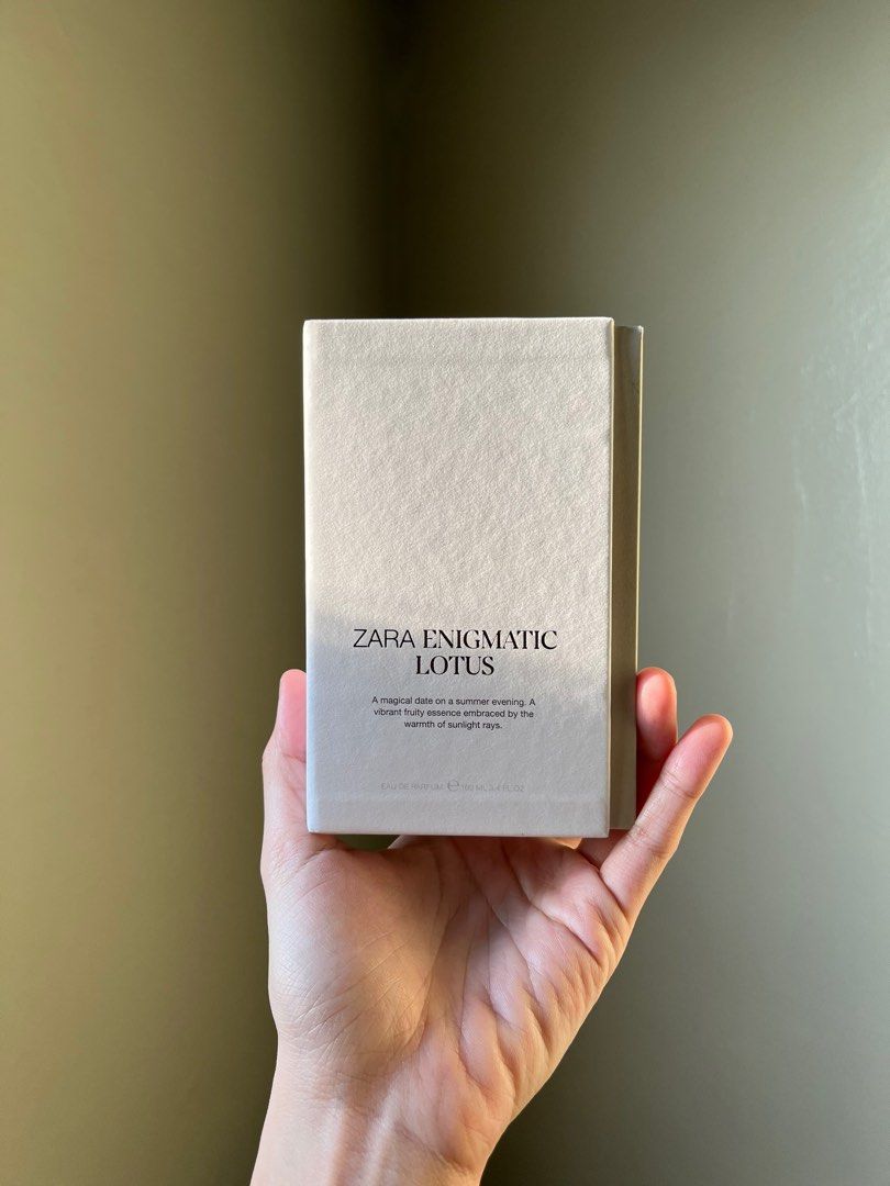 Enigmatic Lotus by Zara (Category: Fragrance & Deodorants) located in Makati City. Submitted by VariouCity_2021 (Listing ID 1329405310, Image 3). Description: Discover Enigmatic Lotus by Zara, a spellbinding fragrance for women that just debuted in 2024. This eau de parfum captures the magic of a summer afternoon date, with its vibrant fruity notes wrapped in the golden embrace of the sun..