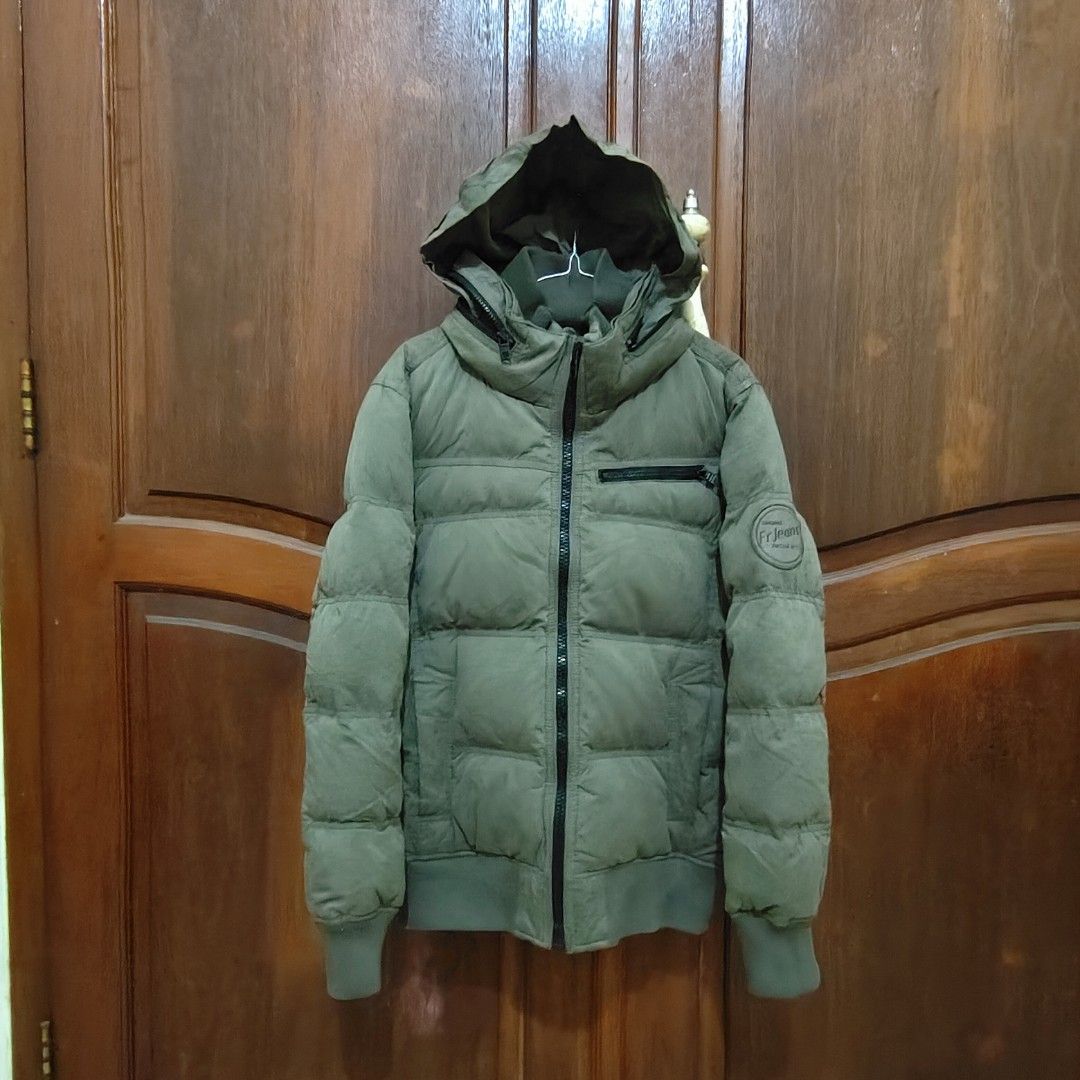 FRJ Jeans Winter Jacket Hidden Hoodie FR Jeans Jaket Vintage Style Size M Fesyen Pria Pakaian Lainnya di Carousell
