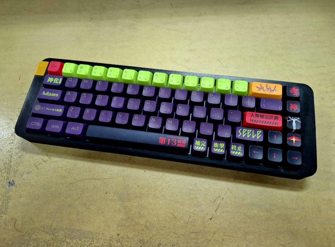 Ciy Tester 68 (Purple) (Category: Computer Keyboard) located in Pasay City. Submitted by andreiisasundae (Listing ID 1329367891, Image 1). Description: -Fully Built & Modded Purple Ciy Tester 68 Custom Mechanical Keyboard- Specs: - Compact 65% Keyboard Layout - Non-RGB - North-facing Sockets, Hot-swappable - Wireless Connection Only - Switches: x68 (Lubed) Akko V3 Lavender Purple Pros - Keycaps: XDA EVA-13 Themed Keycaps - Stabilizers: Stock Ciy 