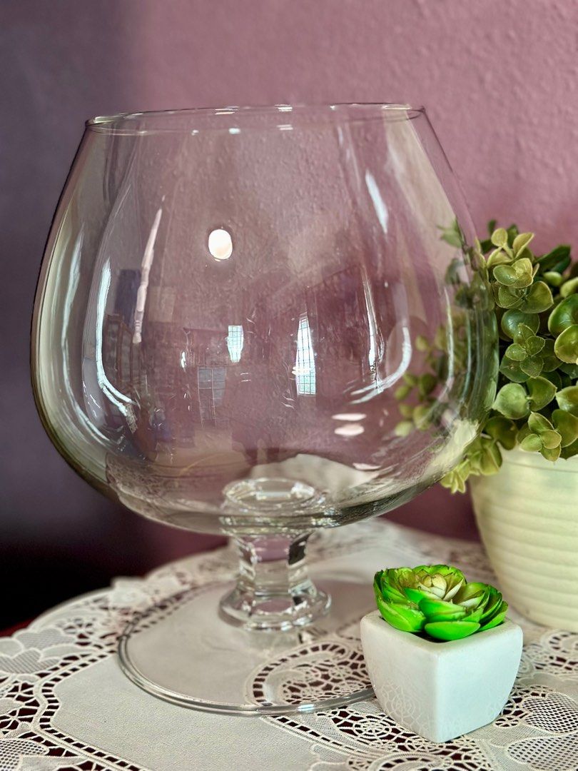 Wine glass fish tank cheap