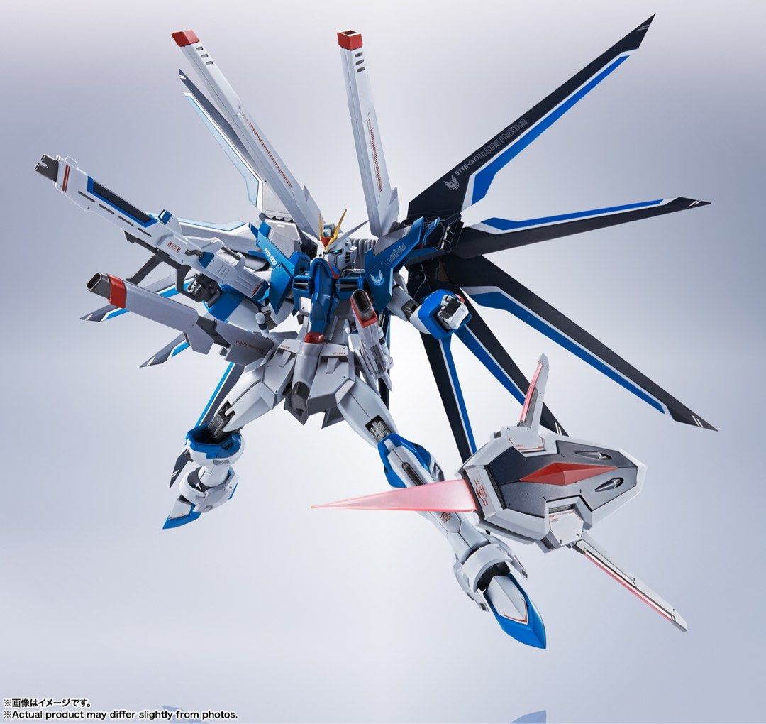 Gundam seed METAL ROBOT SPIRITS <SIDE MS> Rising Freedom : immortal justice Gundam (Category: Gundam Model Kits) located in Singapore. Submitted by shinn_authentic_collectibles (Listing ID 1329453712, Image 2). Description: Brand new authentic Rising freedom - $230 Immortal justice - $200 Take two for $400 clearance Self collect Tiong Bahru Q express add $5 Can top up $3 for a transparent stand that come with the a extra extender to display the s