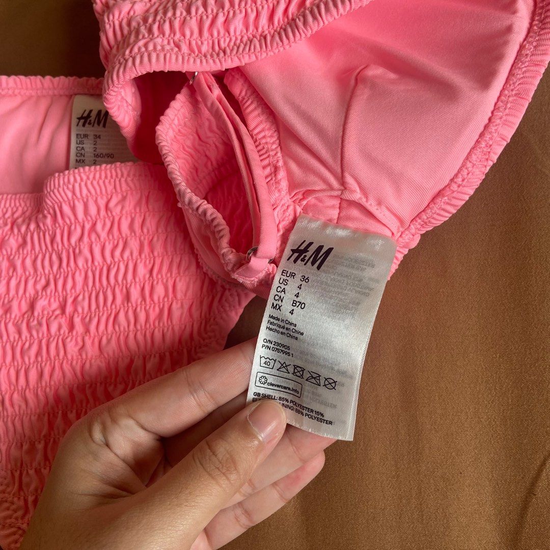 H&M Pink Swimsuit (Category: Bikinis & Swimsuits) located in Quezon City. Submitted by cmsupreloved (Listing ID 1329319551, Image 3). Description: fits XS-S.