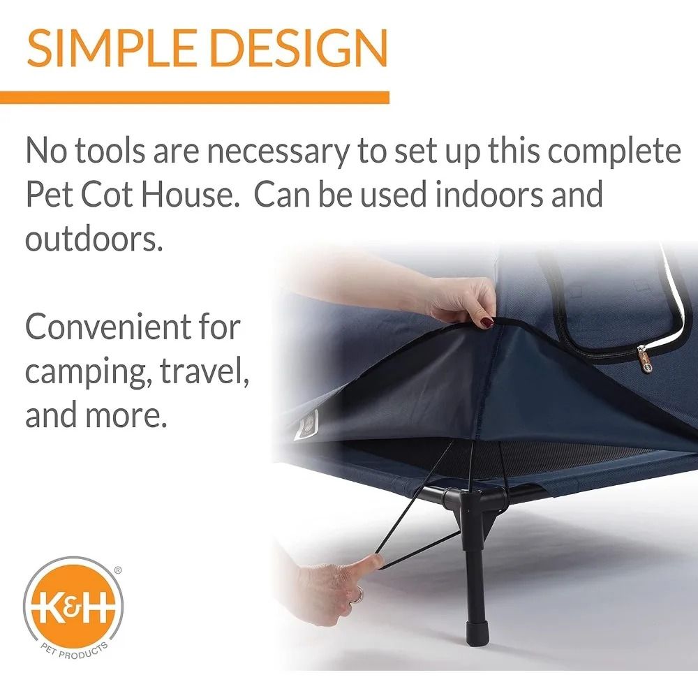 K&H Pet Products Original Pet Cot Tent, Portable Dog House, Dog Shade