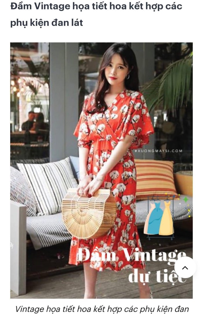 Korean orange dress