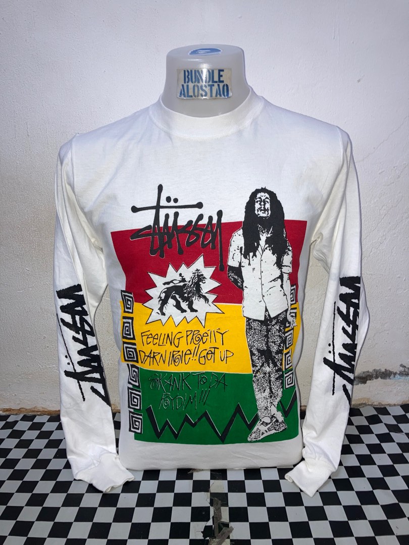 Longsleeve stussy x bob marley S, Men's Fashion, Activewear on
