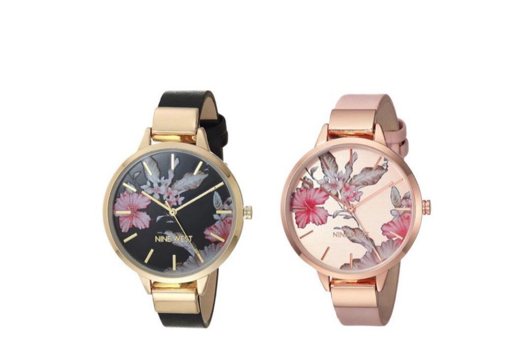 NINE WEST Floral Analog Watch Women s Fashion Watches Accessories Watches on Carousell