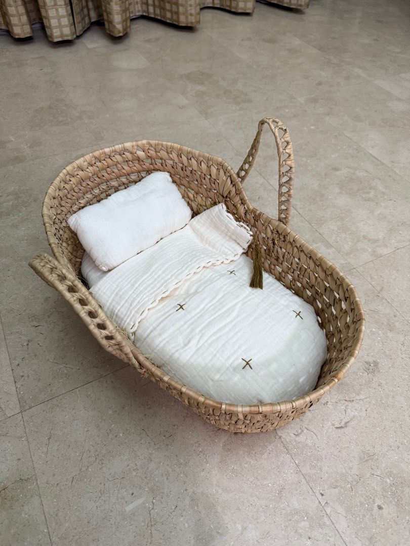 Numero 74 Moses Bassinet Bedding Moses Basket Bed Linen Dusty Pink