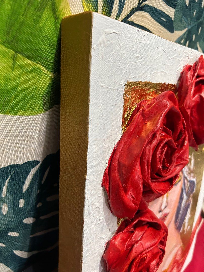 Painting for sale (Category: Art & Prints) located in Makati City. Submitted by cassyrose (Listing ID 1329427205, Image 3). Description: "Belle" Mixed Media on Boxtype Canvas 16" x 20" 2024 Price: 6,000 rdy to hang.