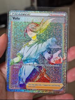 volo pokemon card rainbow rare - 211/196 Lost Origin - Full Art Trainer ) This attack does 10 less damage for each damage counter on this Pokmon Volo For Sale | Toys